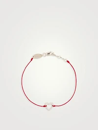 Ly 18K White Gold String Bracelet With Diamond