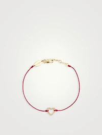 Ly 18K Gold String Bracelet With Diamond