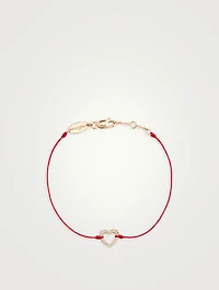 Ly 18K Rose Gold String Bracelet With Diamond
