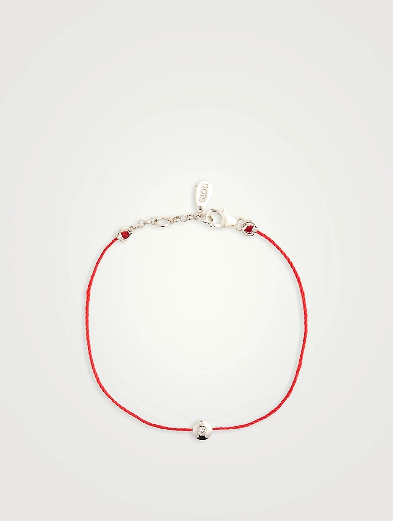 Nois Circle String Bracelet With Bezel Diamond