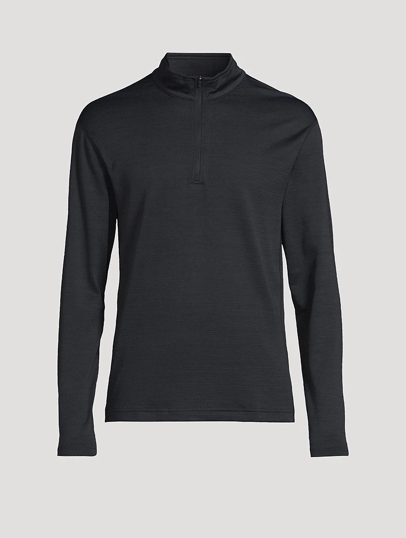 Solotex Mesh Tiebreak Quarter Zip Top