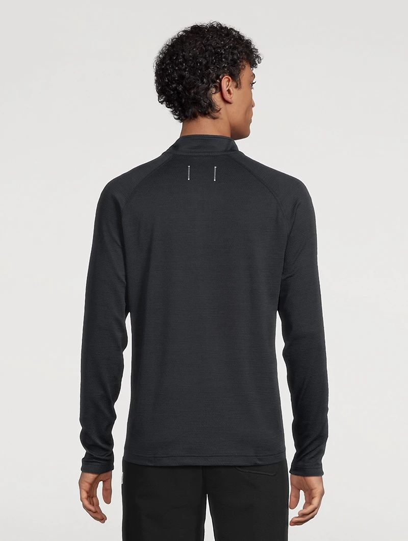 Solotex Mesh Tiebreak Quarter Zip Top