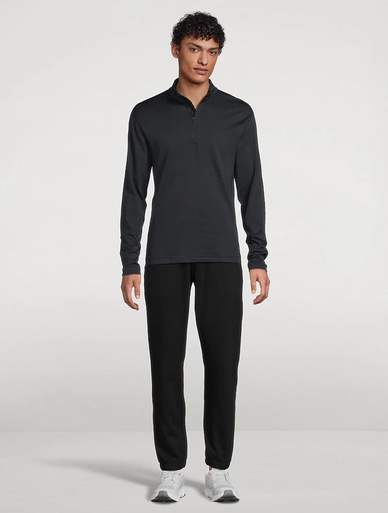 Solotex Mesh Tiebreak Quarter Zip Top