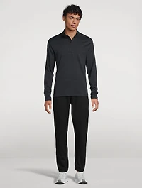 Solotex Mesh Tiebreak Quarter Zip Top