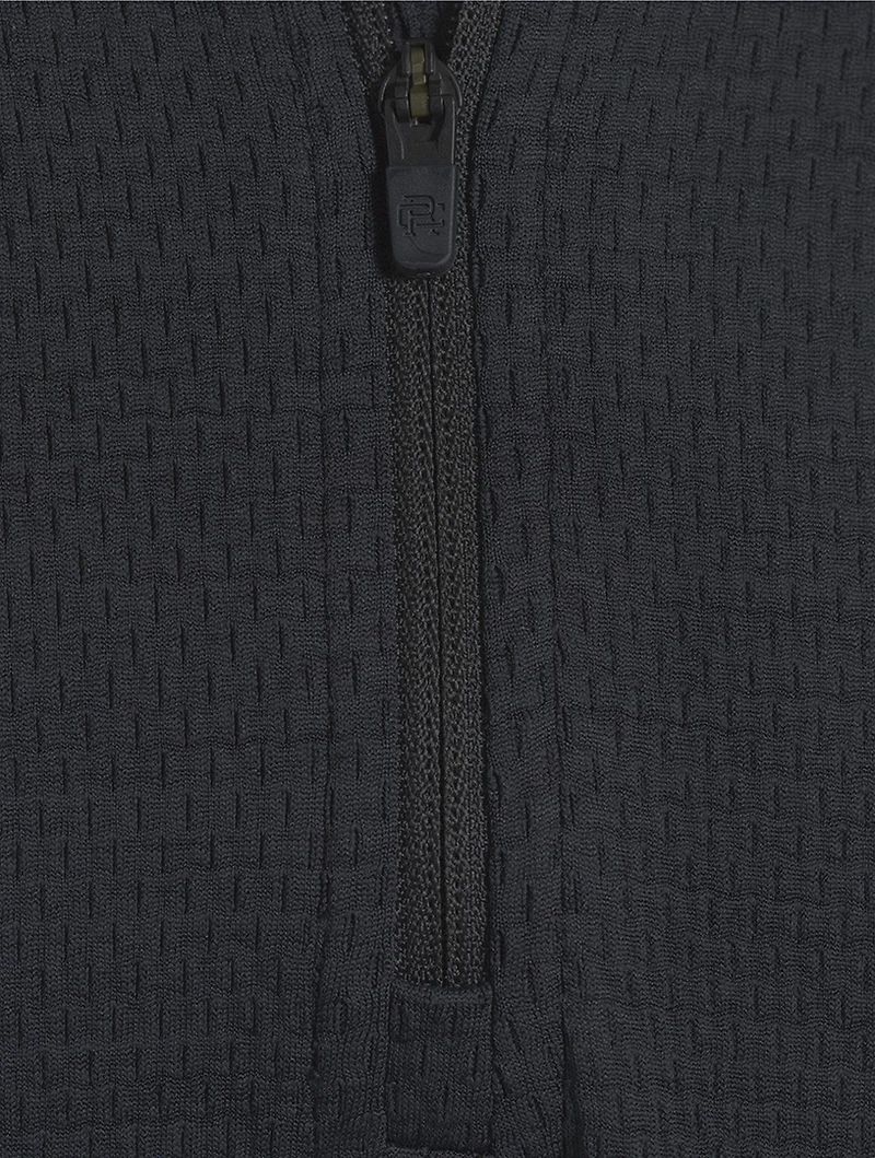 Solotex Mesh Tiebreak Quarter Zip Top