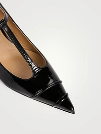 Kinkies Leather T-Strap Pumps
