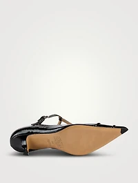 Kinkies Leather T-Strap Pumps