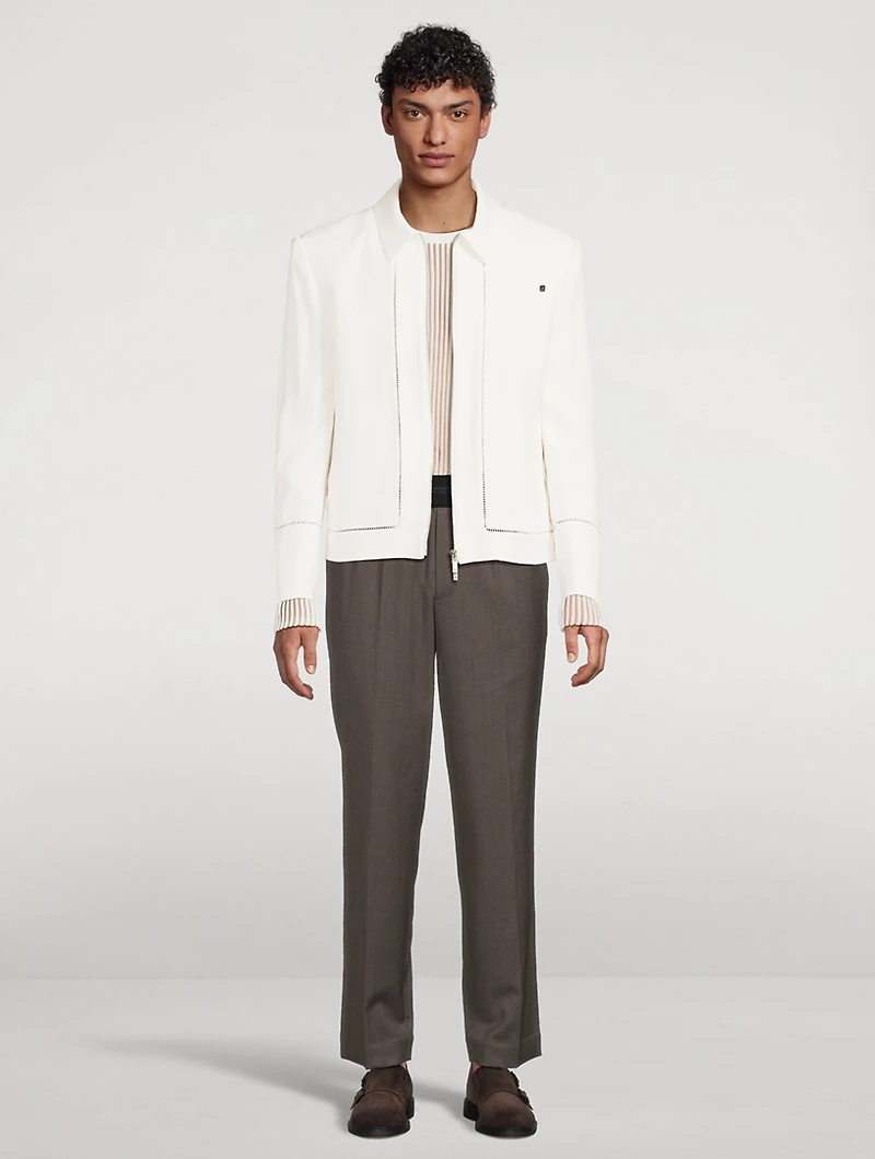 Border Zip Jacket