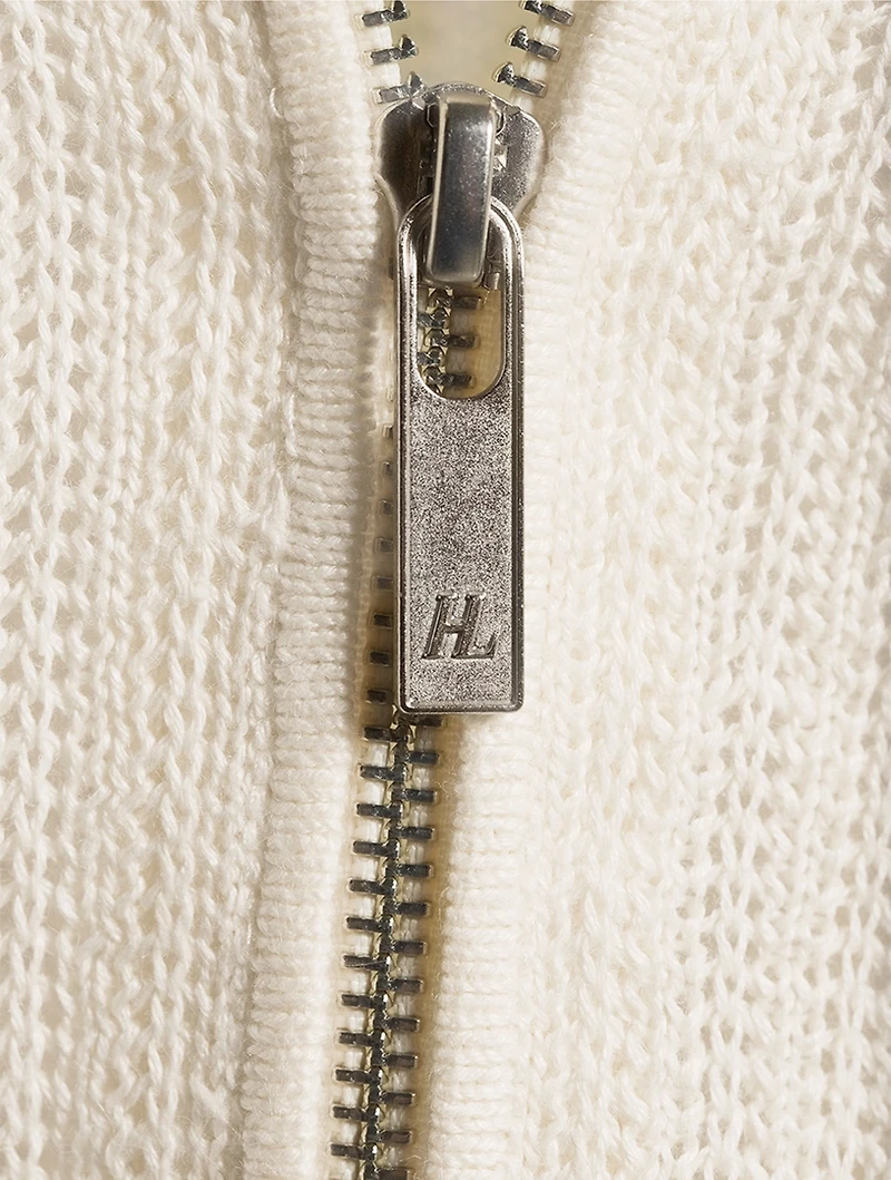 Linen Half-Zip Long-Sleeve Polo