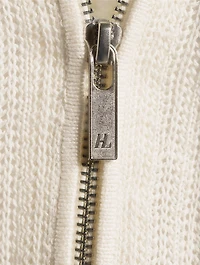 Linen Half-Zip Long-Sleeve Polo