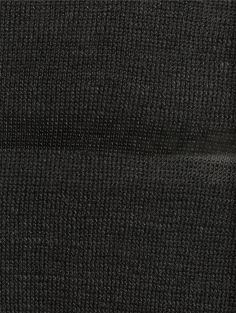 Linen Sheer-Stripe Knit T-Shirt