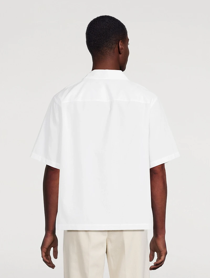 Boxy Poplin Short-Sleeve Shirt