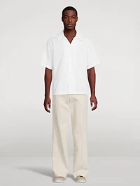 Boxy Poplin Short-Sleeve Shirt
