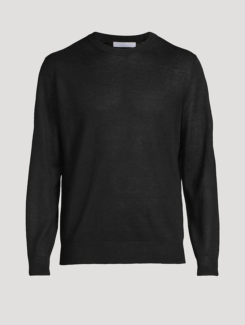 Linen Sheer Logo Sweater