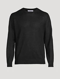 Linen Sheer Logo Sweater