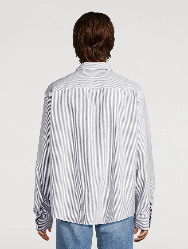 Cotton Shirt Striped Print