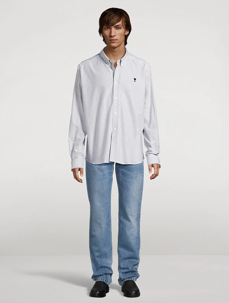 Cotton Shirt Striped Print