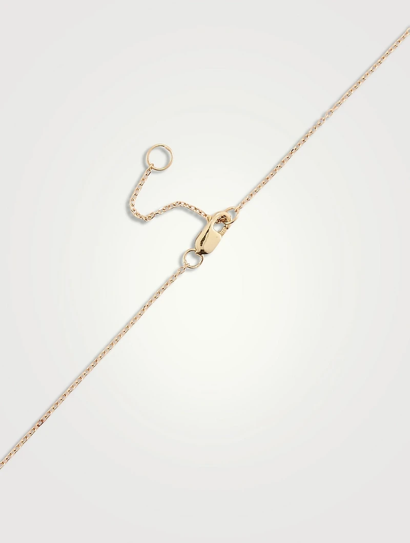 Cléo Grande 14K Gold Chain Necklace With Blue Topaz