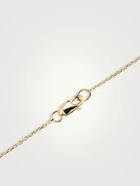 Classique Carré 14K Gold Baguette Necklace With Pink Sapphire