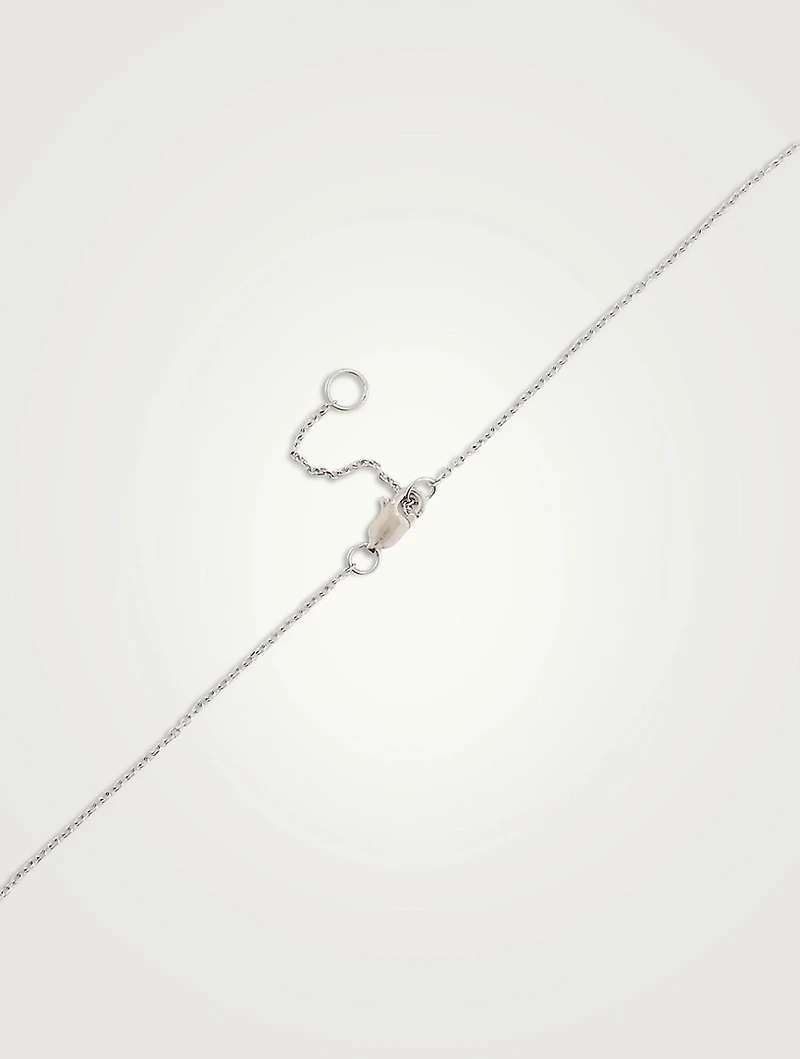 Dew Drop Silver Chain Necklace With Blue Topaz