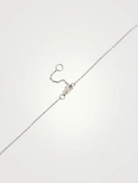 Dew Drop Silver Chain Necklace With Blue Topaz