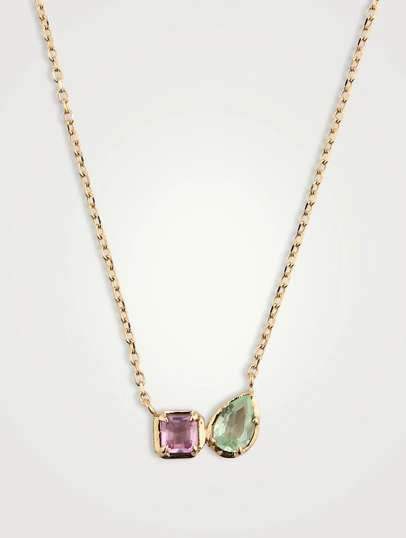 Mélia 14K Gold Toi Et Moi Necklace