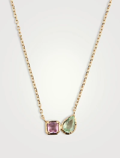 Mélia 14K Gold Toi Et Moi Necklace