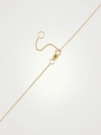 Anzie x Mel Soldera 14K Gold Clover Charm Necklace With Topaz And Diamond