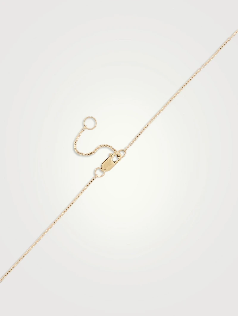 Aztec Sun 14K Gold Chain Necklace With Pearl