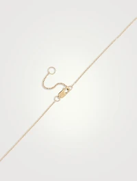 Aztec Sun 14K Gold Chain Necklace With Pearl