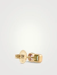 Cléo Jaeda 14K Gold Duo Stud Earrings With Sapphires