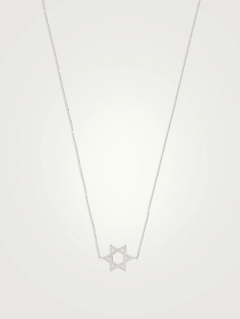 Star Of David Silver Chain Necklace