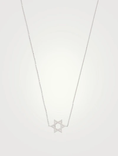 Star Of David Silver Chain Necklace