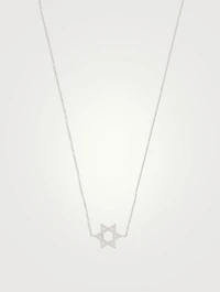 Star Of David Silver Chain Necklace