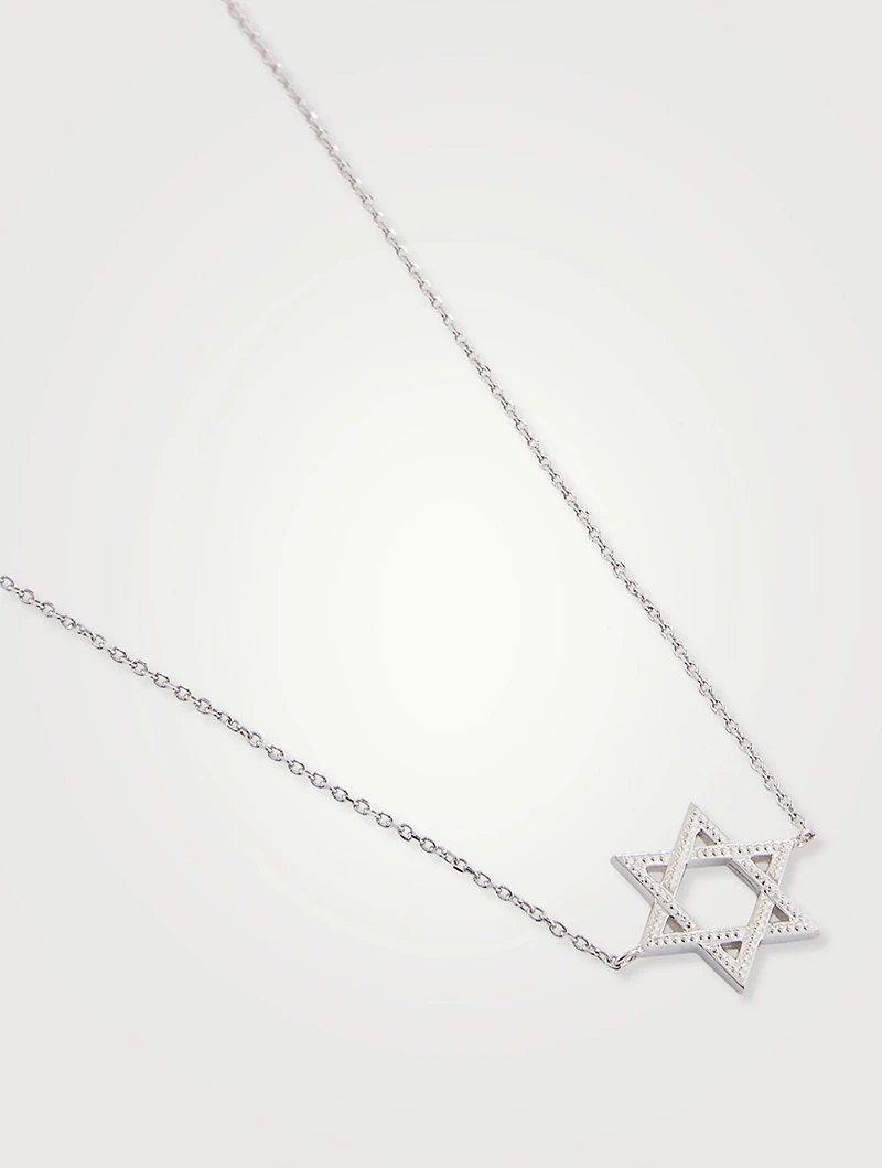 Star Of David Silver Chain Necklace