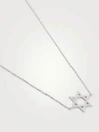 Star Of David Silver Chain Necklace