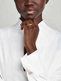 Cléo Jaeda 14K Gold Duo Ring With Sapphire