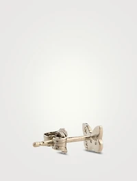Mini Jac+Jo 14K Gold Icon Butterfly Stud Earring With Sapphire