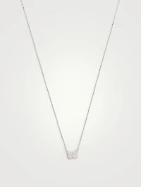 Jac+Jo Amanda Silver Butterfly Necklace With Sapphire