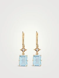 Jac+Jo Aurora 14K Gold Rectangle Drop Earrings With Topaz