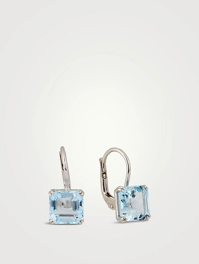 Jac+Jo Harper Silver Earrings With Blue Topaz