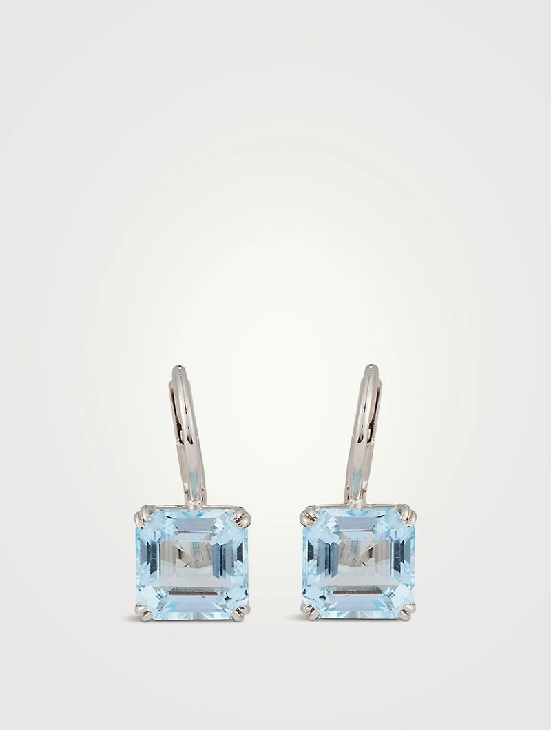 Jac+Jo Harper Silver Earrings With Blue Topaz