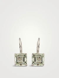 Jac+Jo Harper Silver Earrings With Green Amethyst