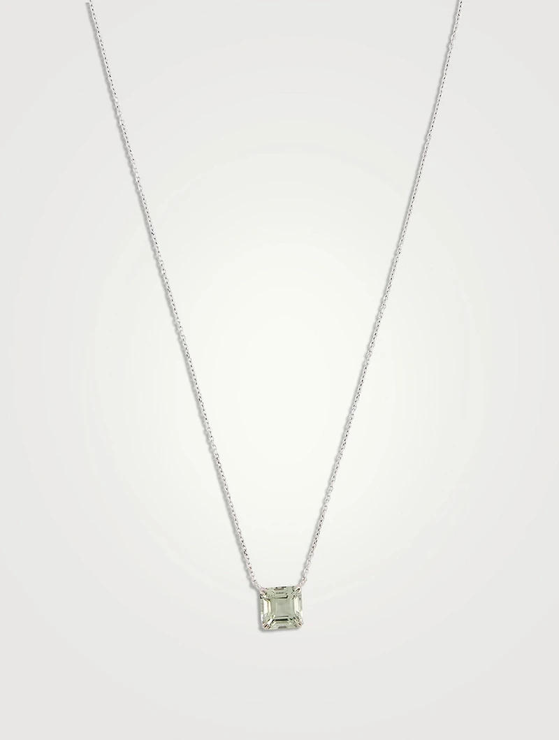 Jac+Jo Harper Silver Necklace With Green Topaz