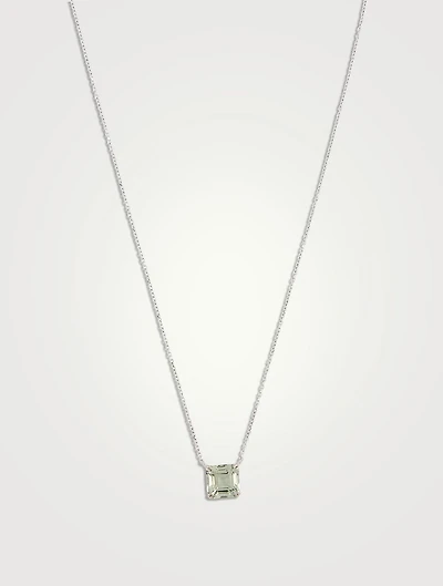 Jac+Jo Harper Silver Necklace With Green Topaz