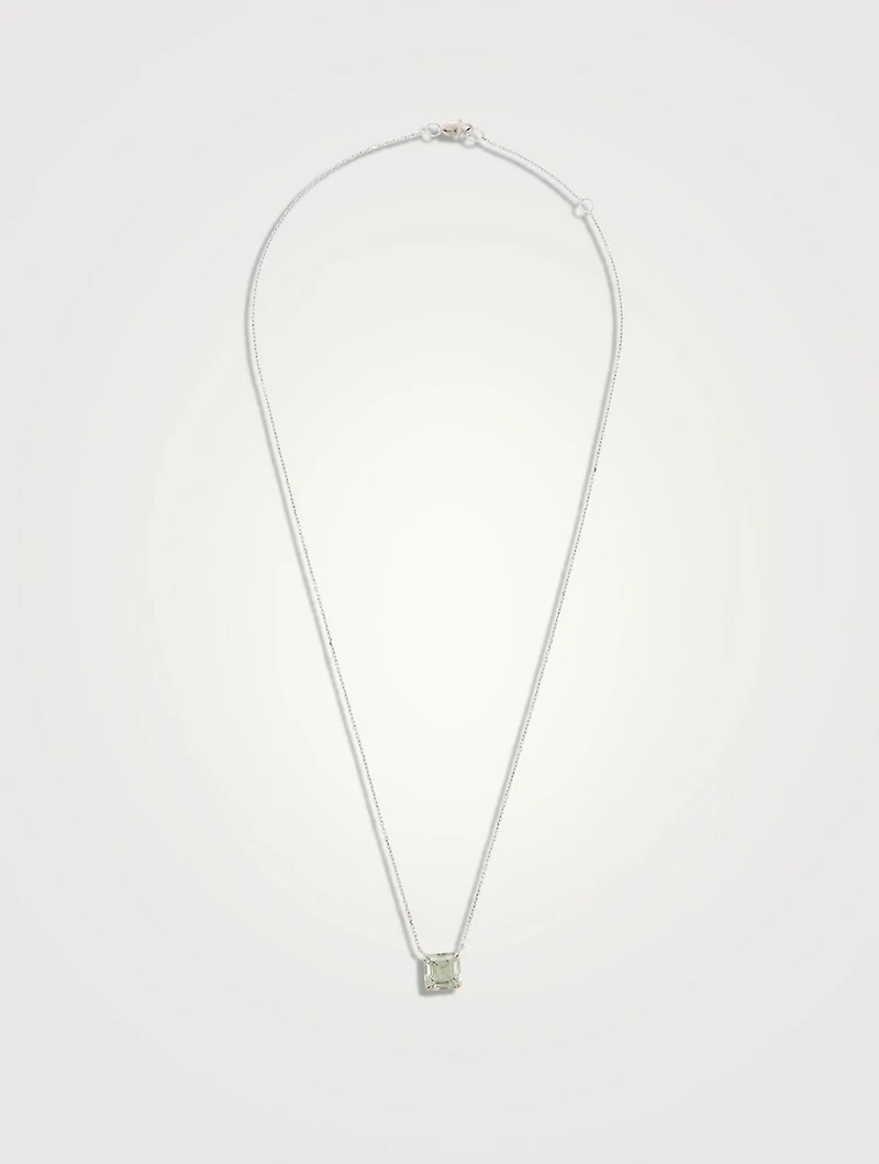 Jac+Jo Harper Silver Necklace With Green Topaz