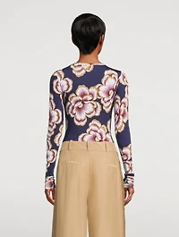 Long-Sleeve T-Shirt Floral Print