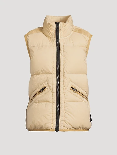 Stretch Nylon Down Puffer Vest