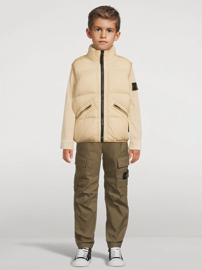 Stretch Nylon Down Puffer Vest