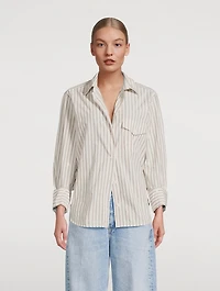 Shay Cotton Shirt Stripe Print